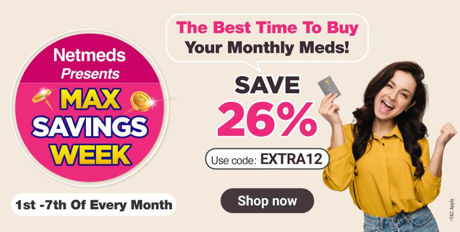 Save 26% on medicines with code EXTRA12