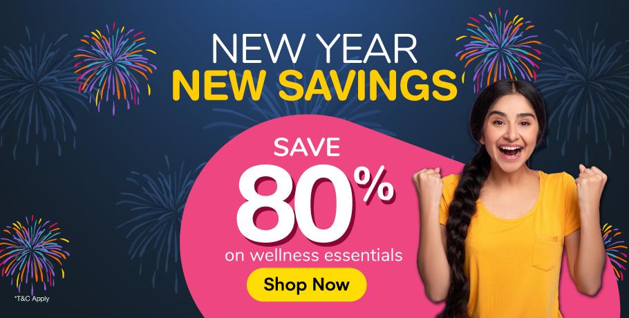 Save 80% on Wellness products