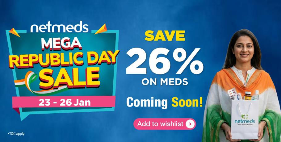 Mega Republic Day Sale | Save 26% off on Medicines