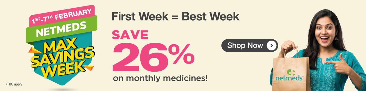Save 26% off on medicines with code EXTRA12