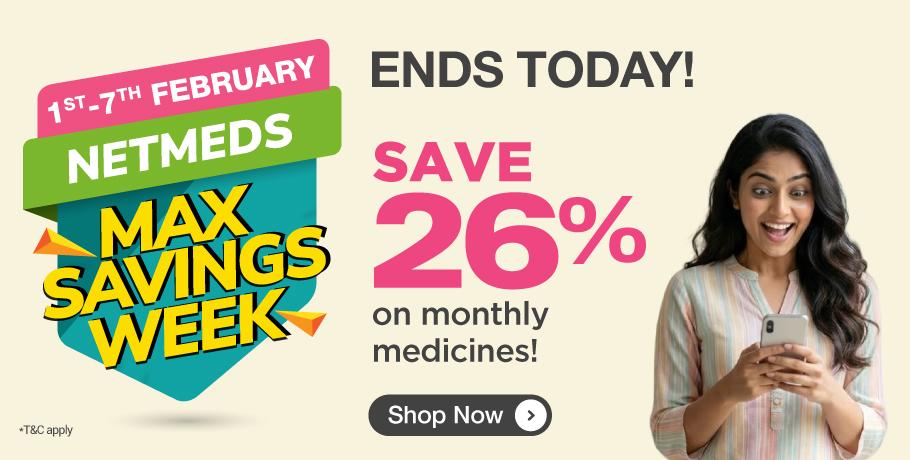 Save 26% off on your medicine bills