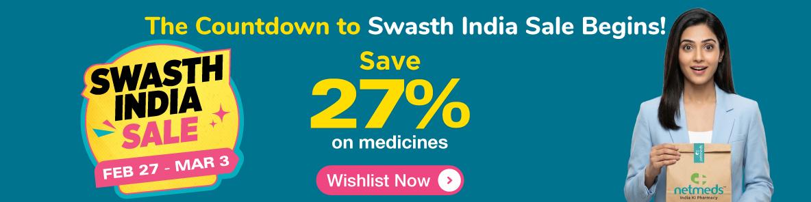 Swasth India Sale! Save 27% OFF on Medicines