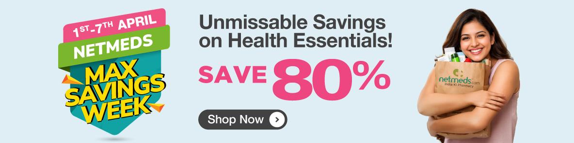 Save 80% on Health Essentials