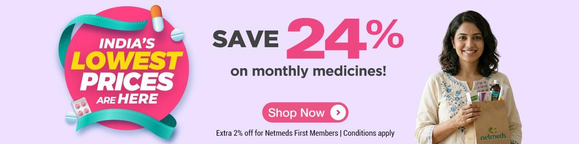 Save 24% off on Medicines