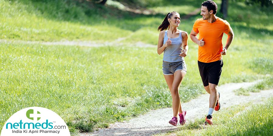 Couple running