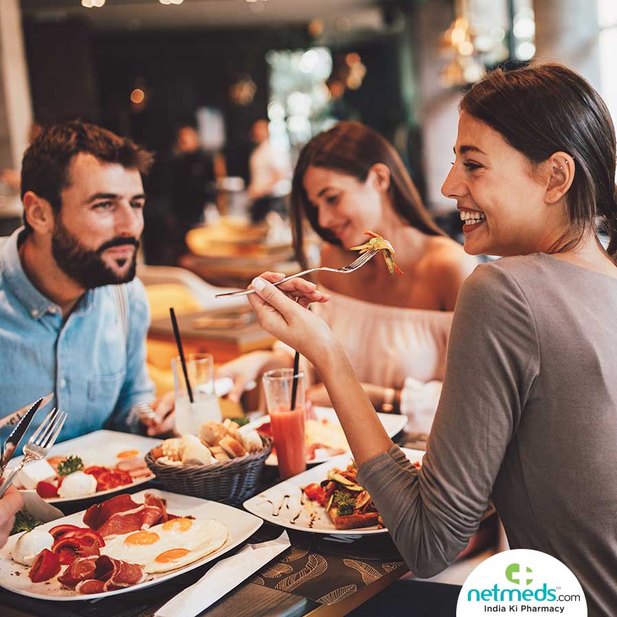 Eating out with friends