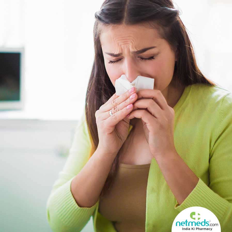 woman suffering from cold