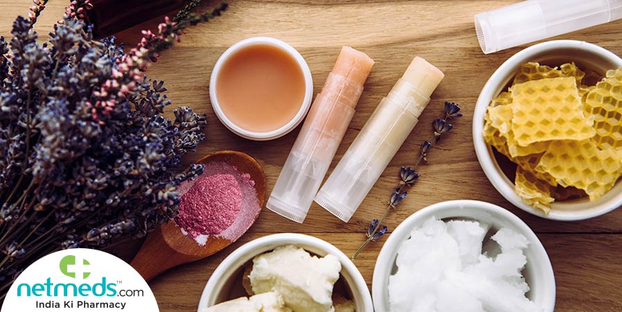 Ingredients for making lip balm