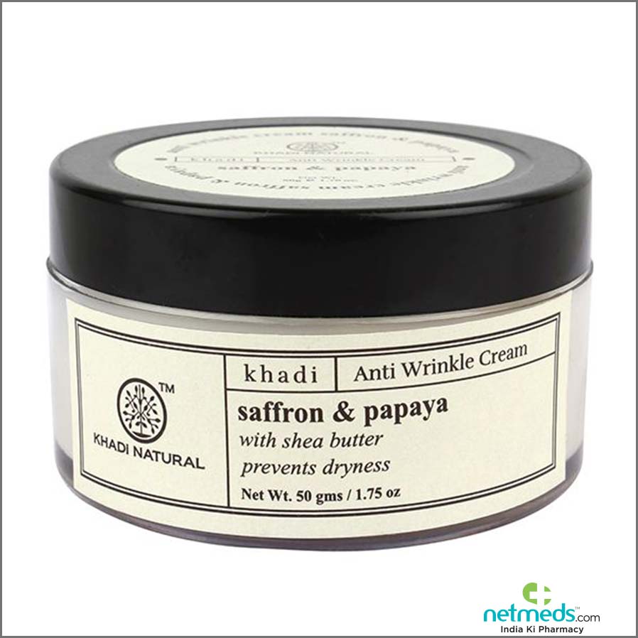 Benefits of Khadi Natural Anti Wrinkle Cream - Saffron & Papaya 50 gm 