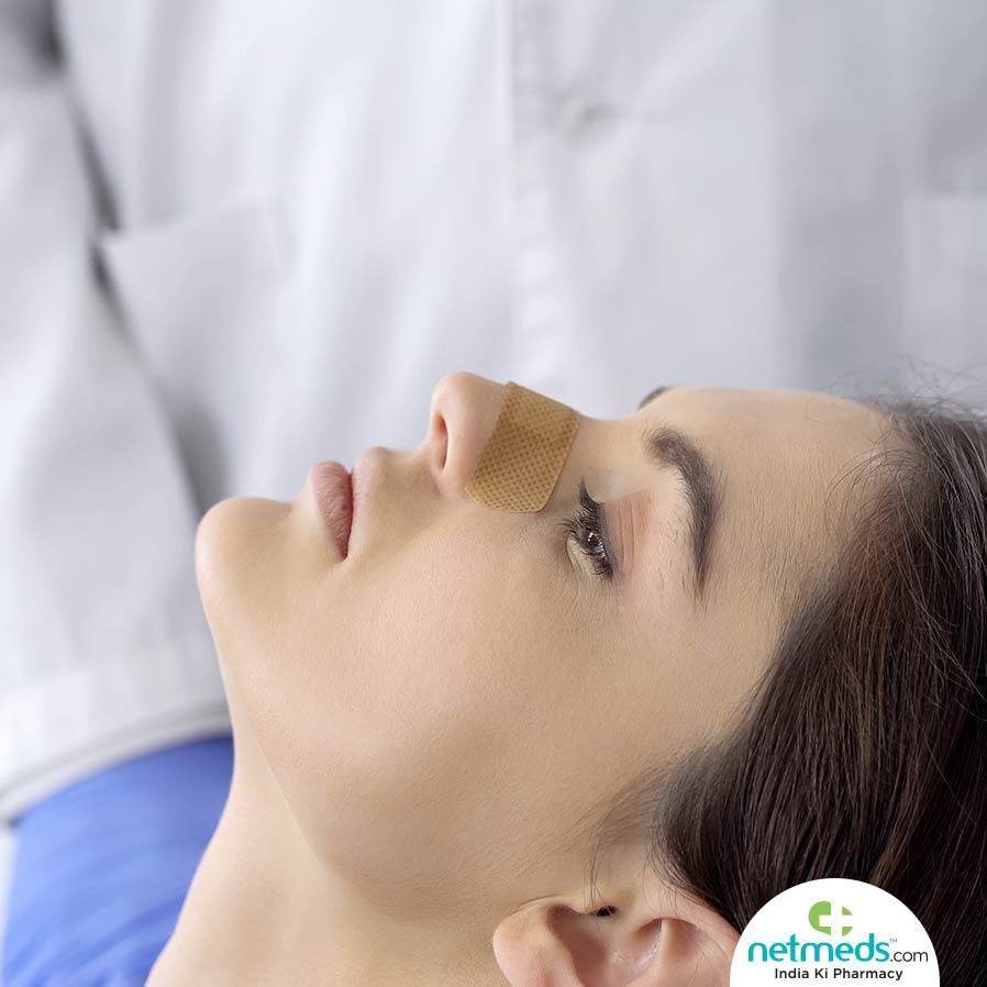 Woman with septum deviation