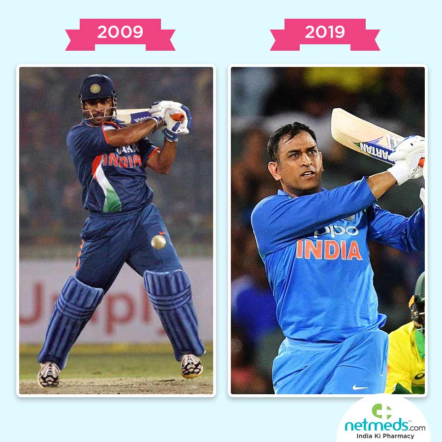 Dhoni playing cricket