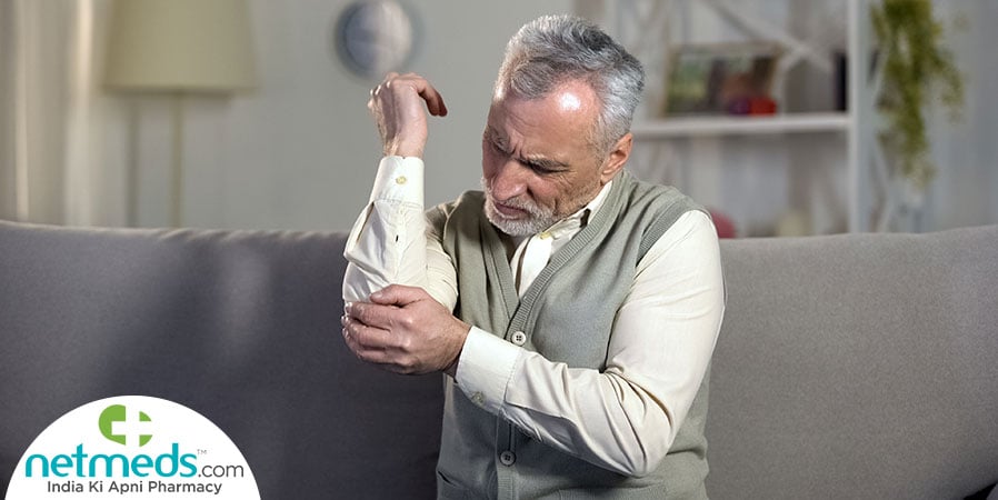 Old man suffering from Polymyalgia Rheumatica