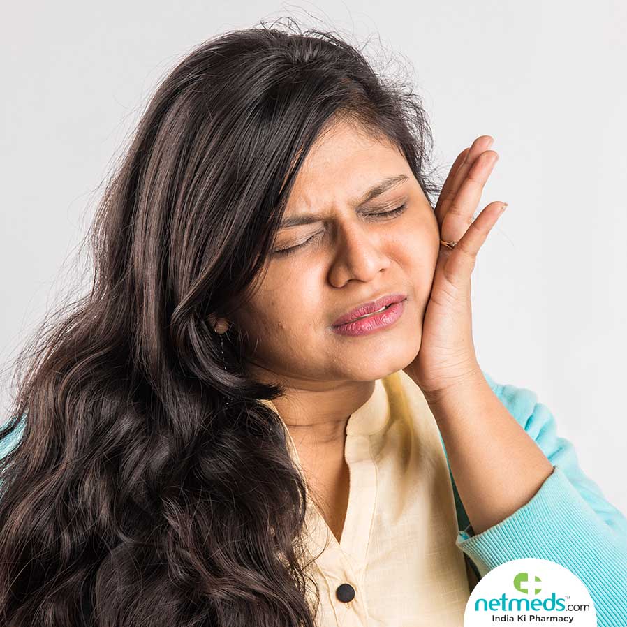 Woman with toothache