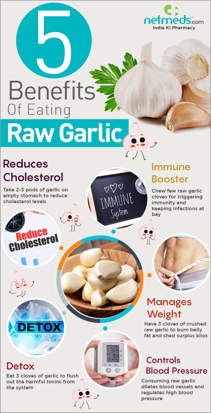 5 Benefits of eating raw garlic