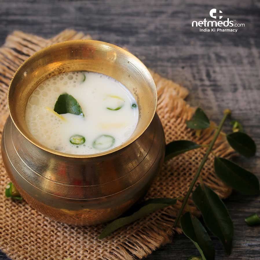 Buttermilk in a vessel