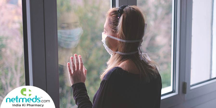 Woman in isolation