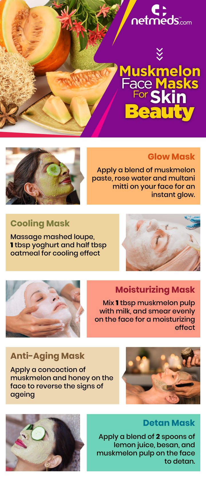 Muskmelon Face Masks For Skin Beauty