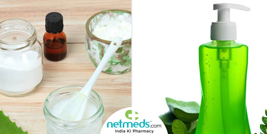 Ingredients to make hand sanitizer