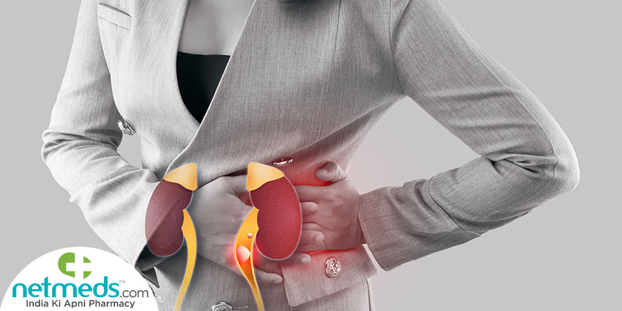 Woman with kidney stone