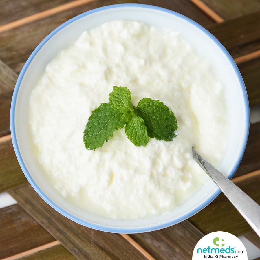 Curd in a bowl