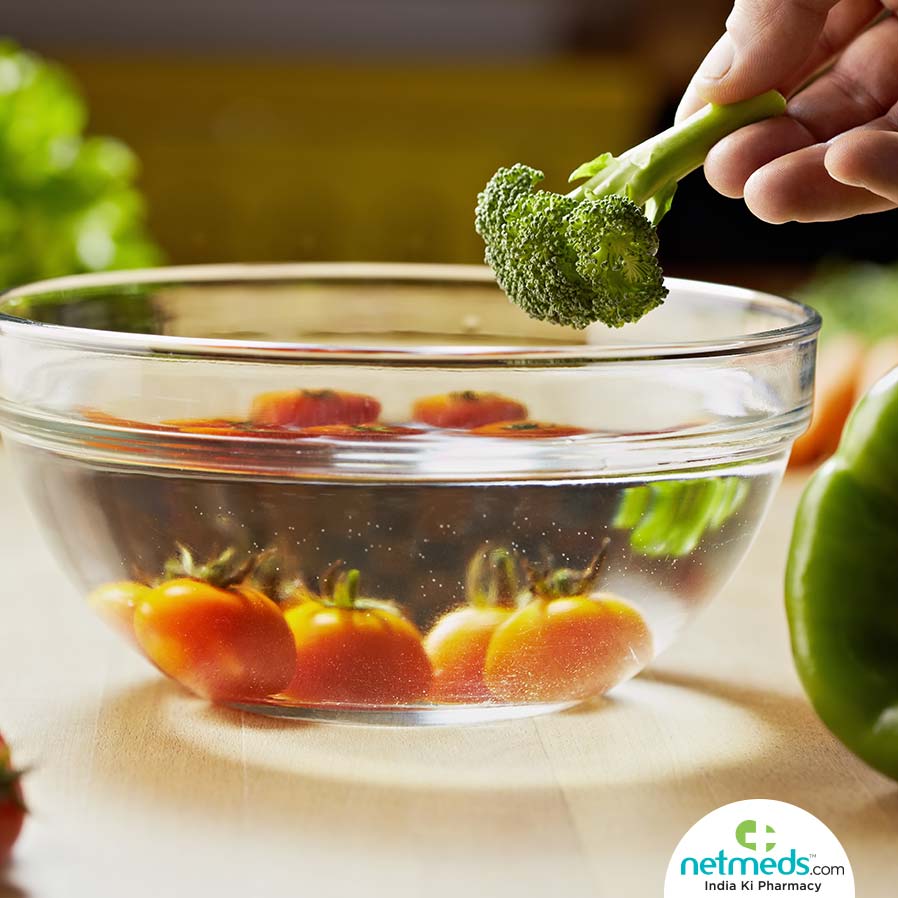 Washing vegetables before cooking