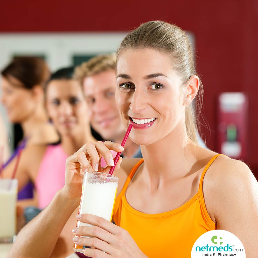 Women drinking meal replacer