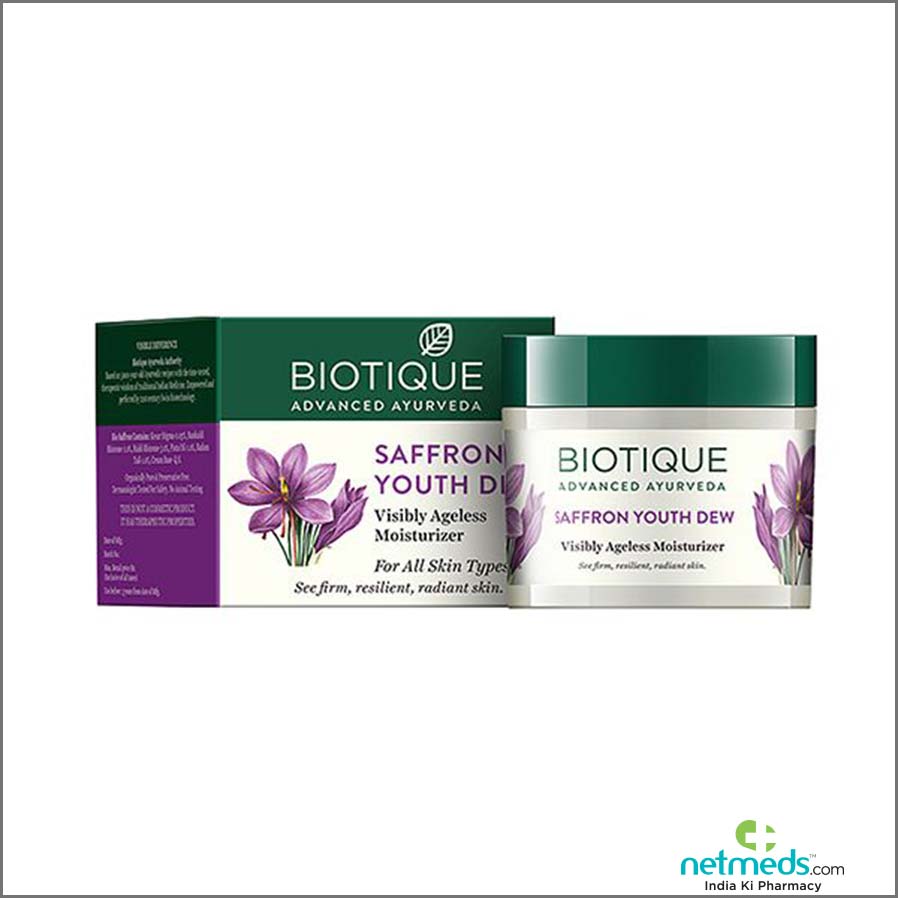 Benefits of Biotique Bio Saffron Youth Dew Visibly Ageless Moisturizer
