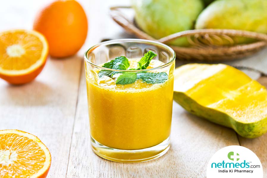 spiced mango orange smoothie