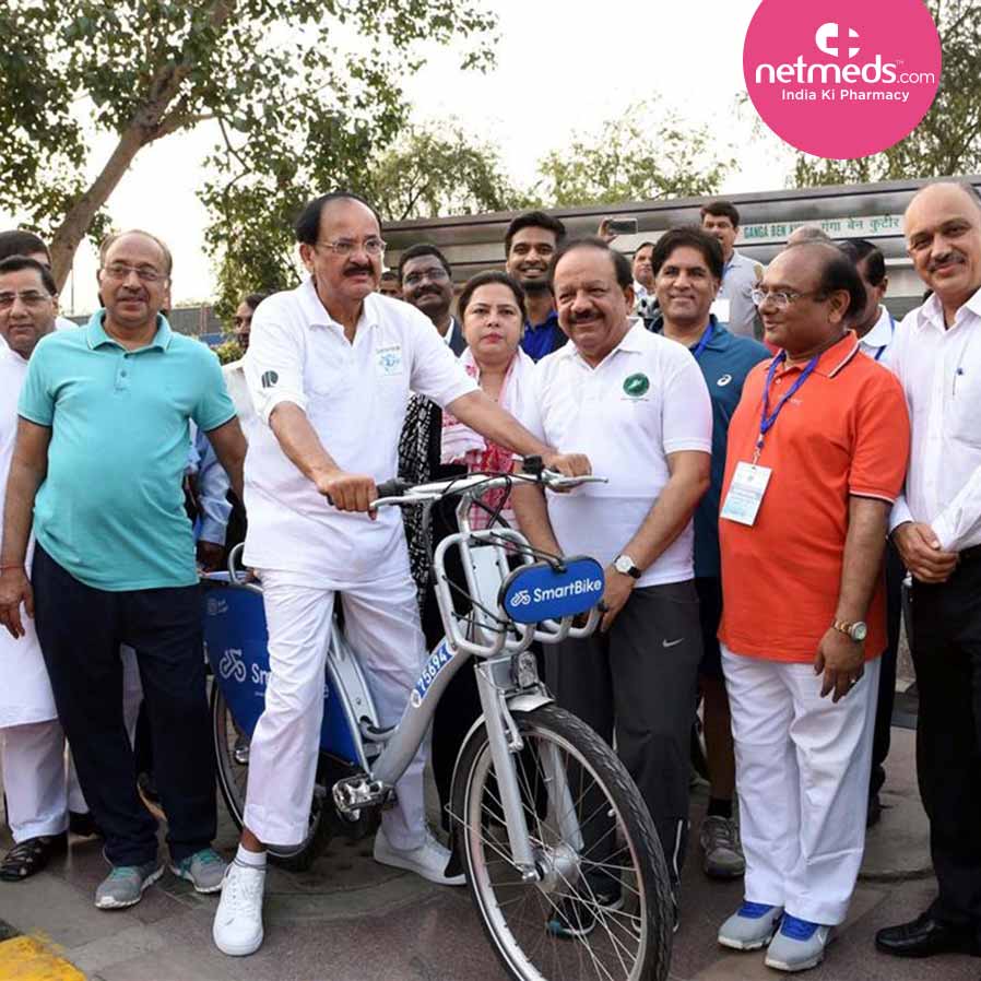 Vice President Venkaiah Naidu Riding Bicycle