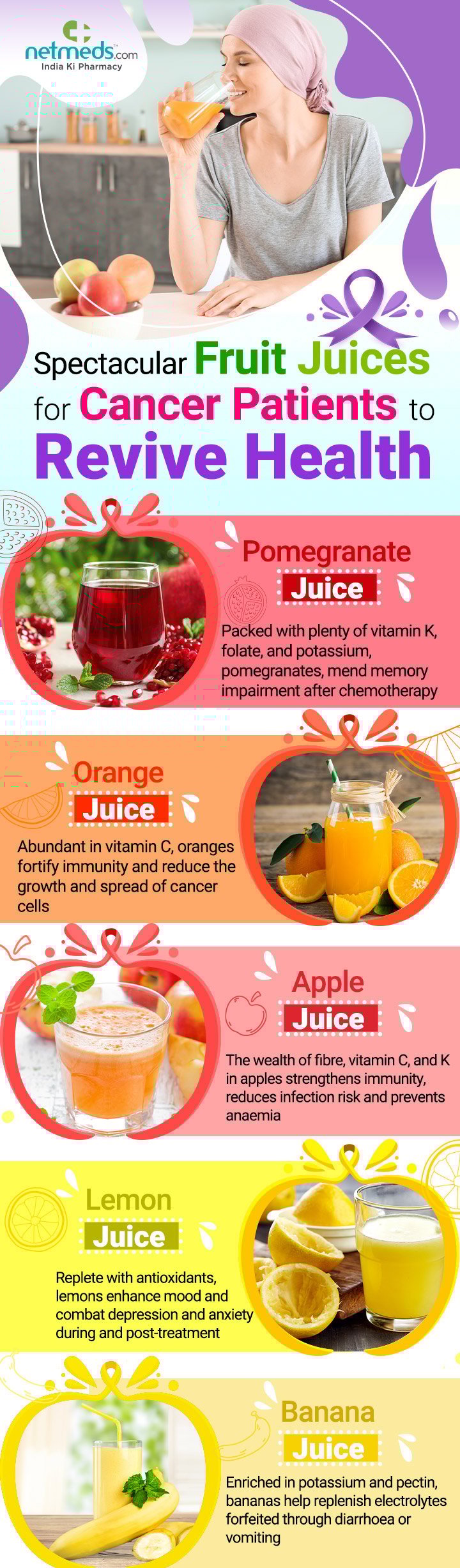 Fruit juices for cancer patients to revive health
