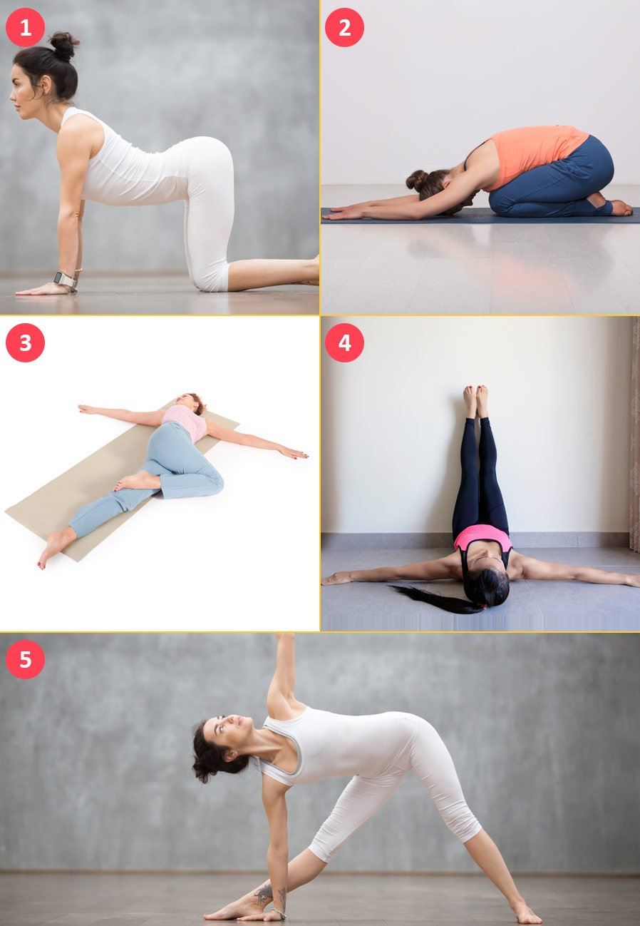Yoga postures to ease neck pain
