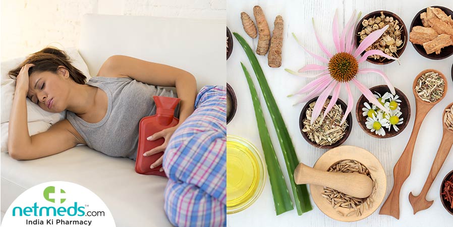 Woman in menstrual pain