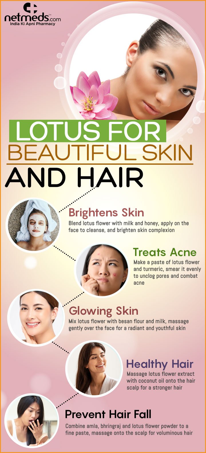 Lotus for beautiful skin and hair