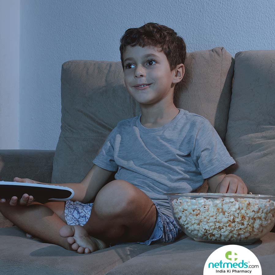 Kid watching TV