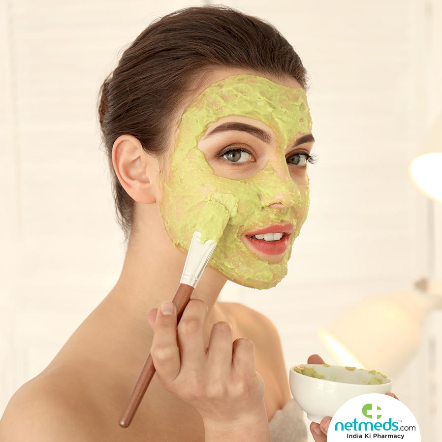 Applying Neem Face Mask