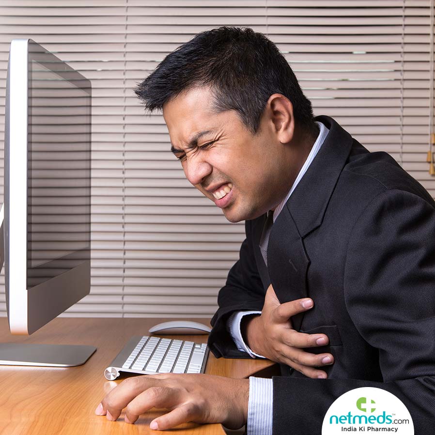 A man suffering from heart attack