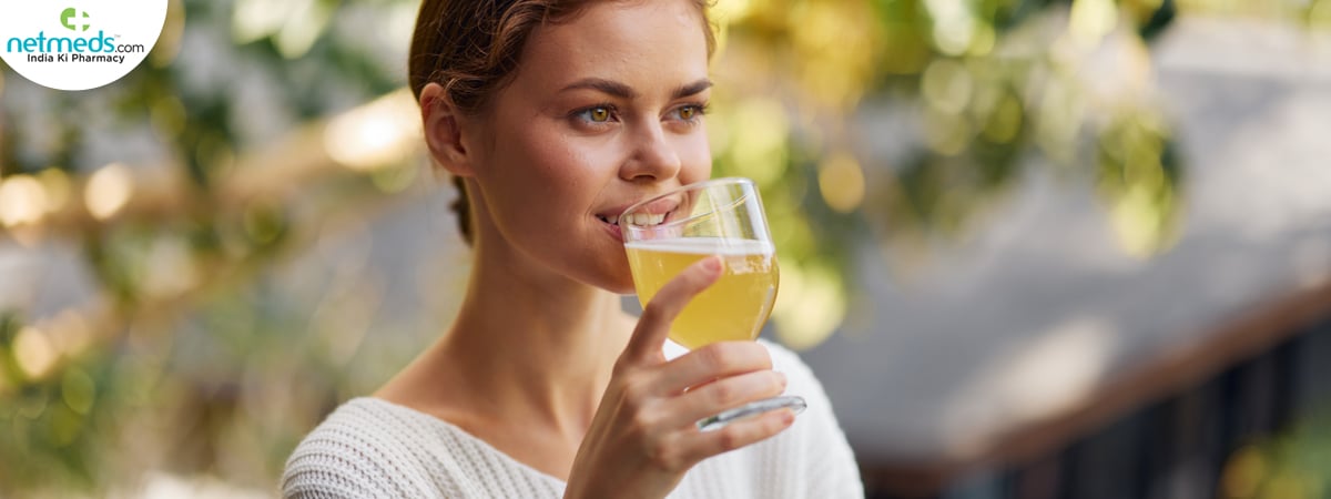 kombucha drinking
