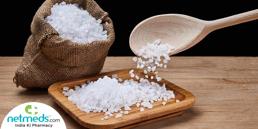 salt in sac, taking salt with a spoon