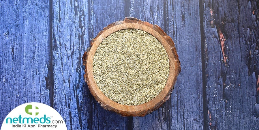 Brown top millets in a bowl
