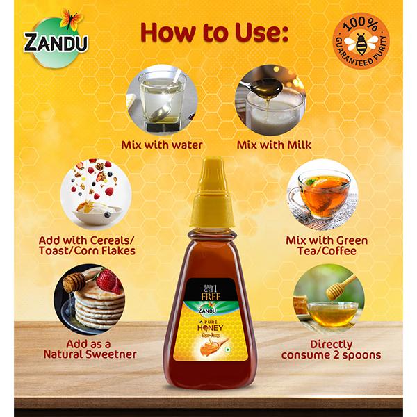 Zandu Pure Honey Squ-Easy (Pack of 2 x 400 gm) - Honey
