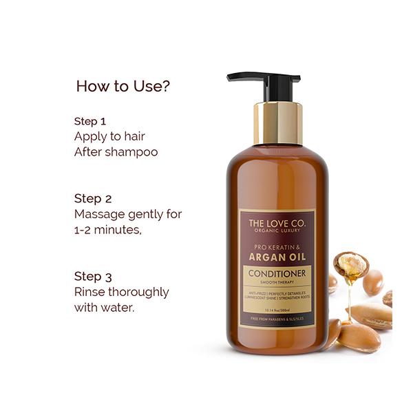 The Love Co. Conditioner - Pro Keratin Oil & Argan Oil 300 ml - Conditioners