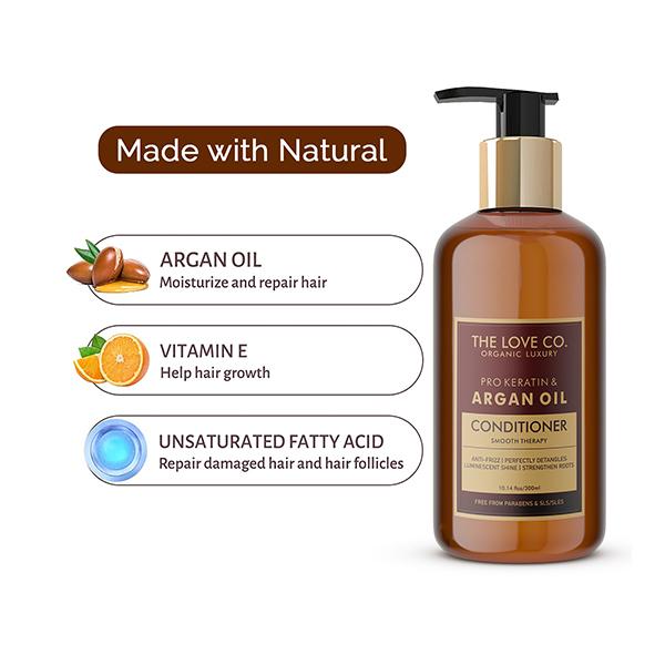 The Love Co. Conditioner - Pro Keratin Oil & Argan Oil 300 ml - Conditioners