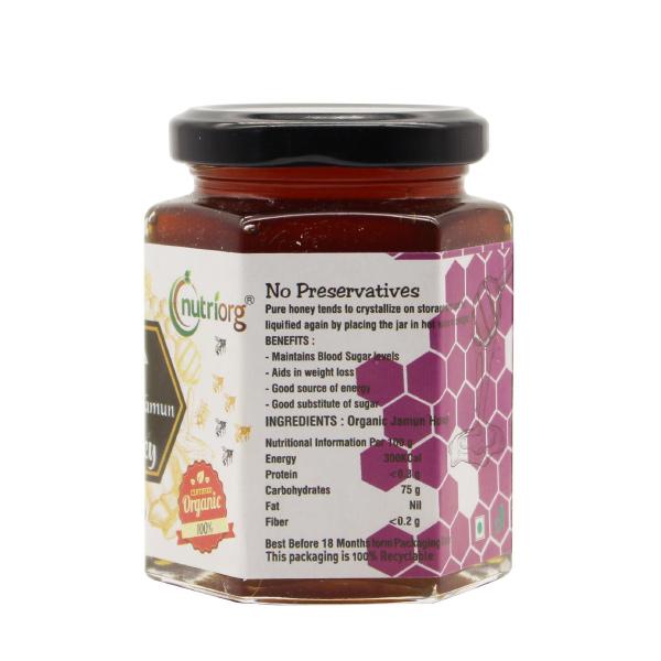 Nutriorg Certified Organic Jamun Honey 250 gm - Honey