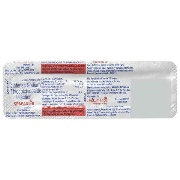 SPAFAST D Injection 2ml - Muscle Cramps/Spasticity-Mus