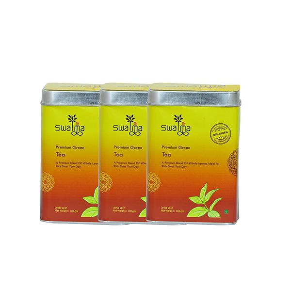 Swatma Premium Green Tea Powder (Pack of 3 x 100 gm) - Teas