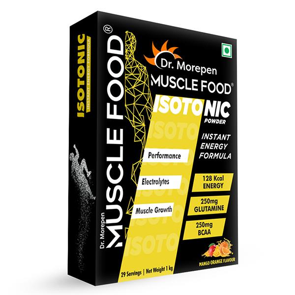 Netmeds | Dr. Morepen Muscle Food Isotonic Powder - Mango Orange 1 kg