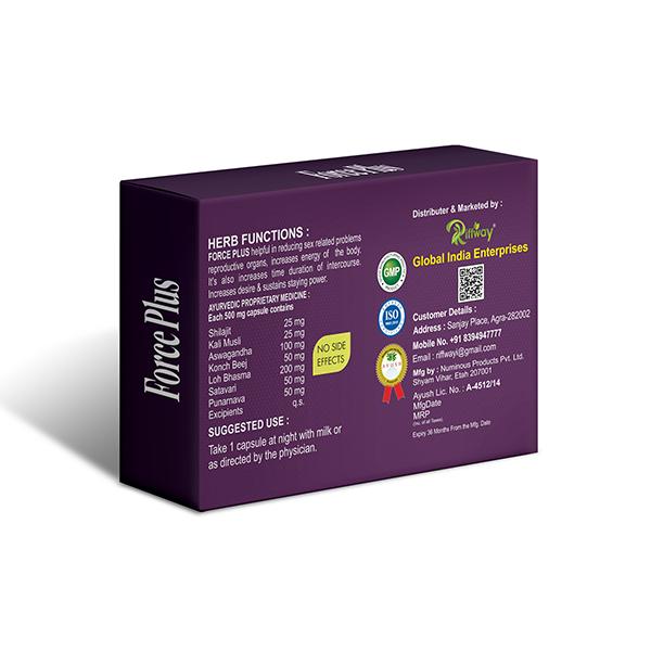 Riffway Force Plus 500 mg Capsule for Men 10's - Sexual Healthcare