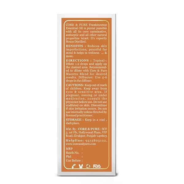 Core & Pure Grade A Essential Oil - Frankincense 12 ml - Essential Oils