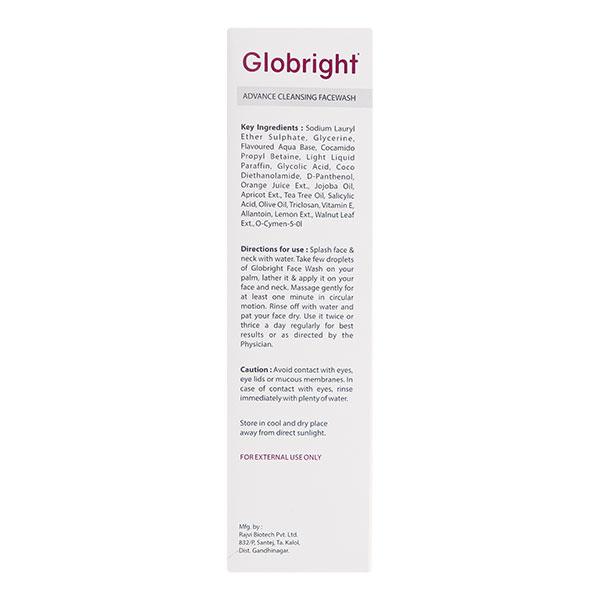 GLOBRIGHT 3 WAY ANTI-BACTERIAL ACTION ADVANCE CLEANSING Face Wash 100gm - Cleanser-Oth