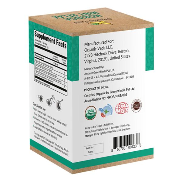 Organic Veda Moringa Mint Relax Tea Bags 28's - Teas